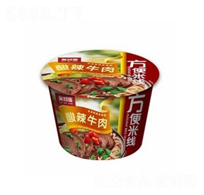 美時(shí)園酸辣牛肉方便米線方便食品代餐夜宵招商