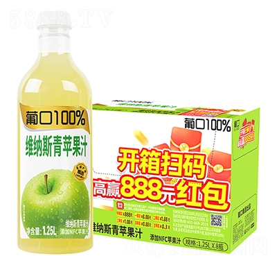 �Ͽ�100%�S�{˹���O��֭���1.25Lx8ƿ